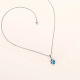 Elegant Blå Sten Halsband