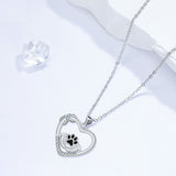 Little Feet Hundtassavtryck Halsband med Zirkonia