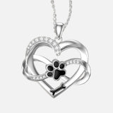Infinity Hjärta & Tass Halsband i 925 Sterling Silver med Zirkonia Stenar