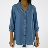 Christa – Elegant Blus Med Volangdetaljer