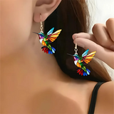 Elegant Kolibri Halsband med Extra Örhängen