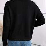 Céline – Knitted blouse with elegant lace collar