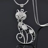 Kärleksfulla Katt Halsband i Sterling Silver
