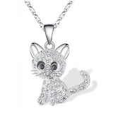 Silver Baby Katt Halsband med Färgglada Zirkonia