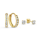 Chic Dara Brillane Gold Stone Earring Set