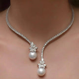 Tidlös Pärlglans Halsband i Sterling Silver