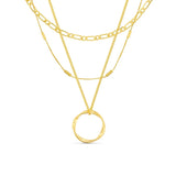 Elegant Guld Öppen Cirkel Halsband