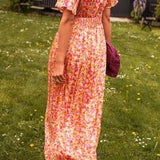 Faith | Elegant Långklänning Med Blommor