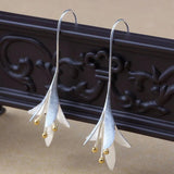 Eleganta Silverblomster Örhängen