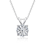 Exklusivt halsband i sterling silver med moissanit-diamanter
