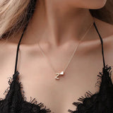 Elegant Guld Hjärta Initials Halsband