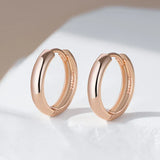 Eleganta Roséguld Örhängen med Lyster