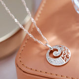 Elegant roséguld kristallblommans halsband