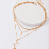 Elegant halsband med pendel i roséguld