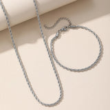 Retro vriden halsband och armband set
