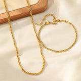 Retro vriden halsband och armband set