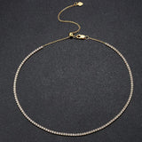 Exklusivt Moissanite Tennis Halsband i Guld