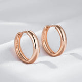 Eleganta Roséguld Örhängen med Lyster