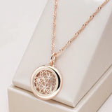 Elegant Roséguld Boho Blomma Halsband