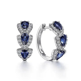 Silver Safir Örhängen i Droppform