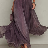Seraphina - Elegant lila maxi klänning