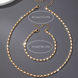 Elegant 18k Guld Halsband och Armband Set