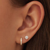 Chic Dara Brillane Gold Stone Earring Set