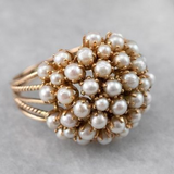 Ring med Inlagda Perlor