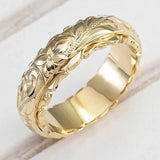 Antik Inspirerad Guld Blomster Ring
