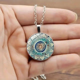 Chic Rundad Blå Mandala Halsband