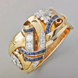 Guldring i Vintage Stil med Zirkonia